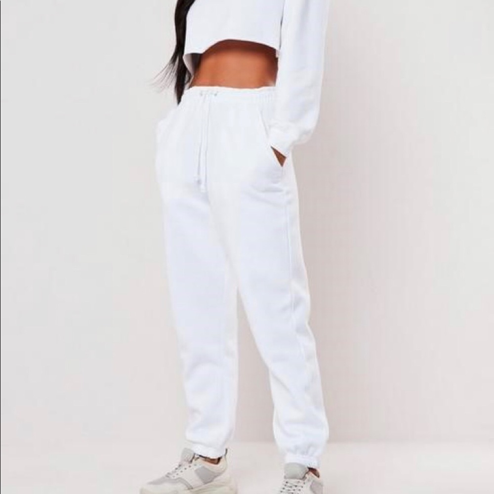 White joggers